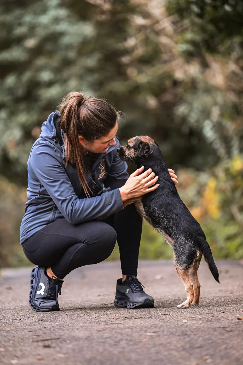 Elena with a patient during a physiotherapy session